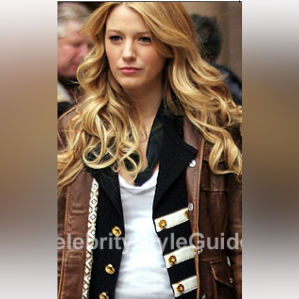 Tory Burch brown leather Sgt Pepper jacket size 6 - Picture 12 of 12